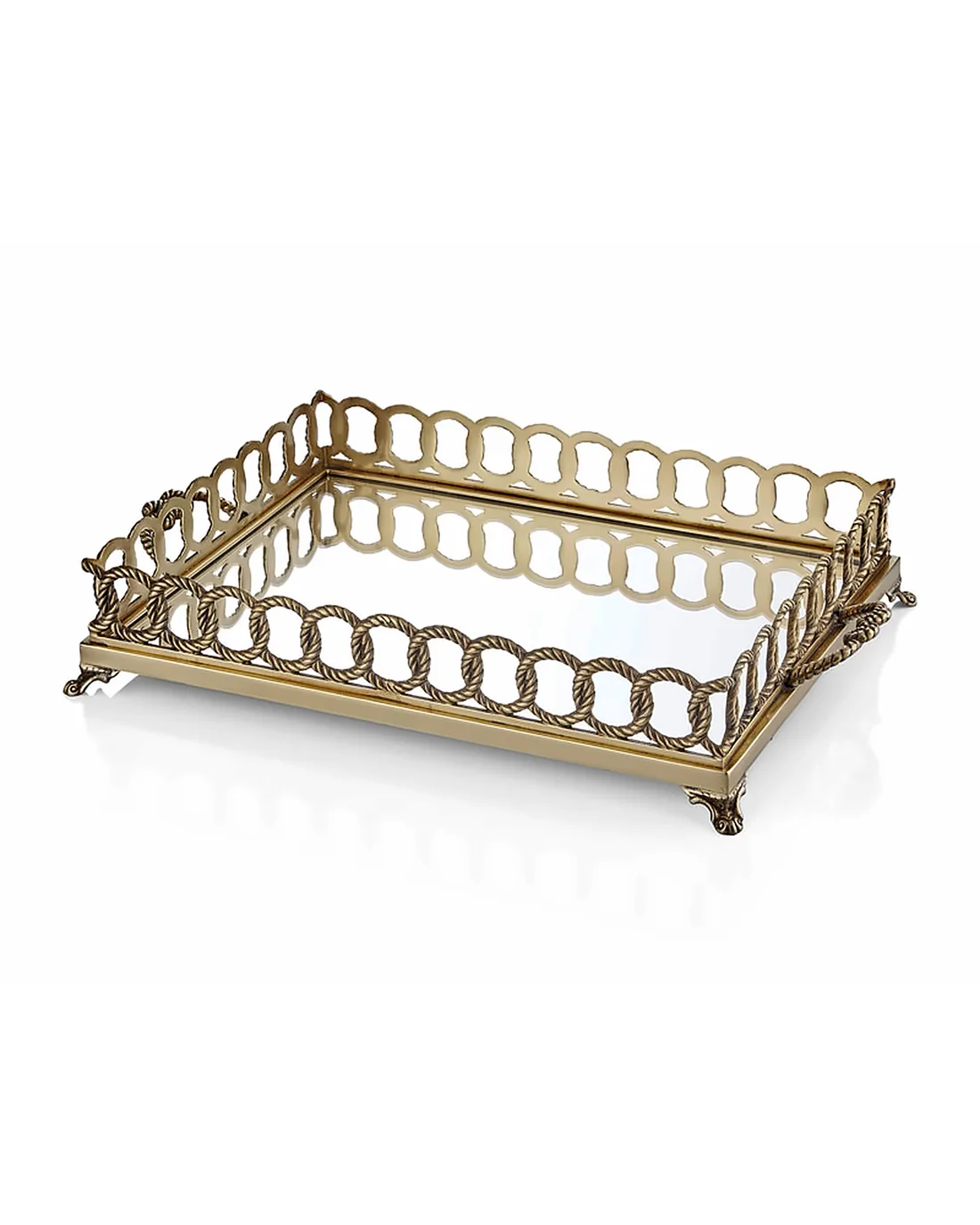 Halatlı Kare Jardinyer Altın Renk, imagen del producto
