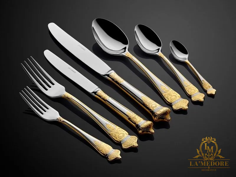 Imperial Yarım Gold çatal kaşık bıçak takımı 89 parça, ürün fotoğrafı