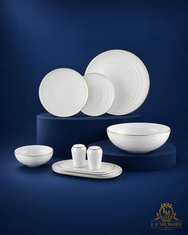 Circles Gold 32 Parça Yemek Takımı