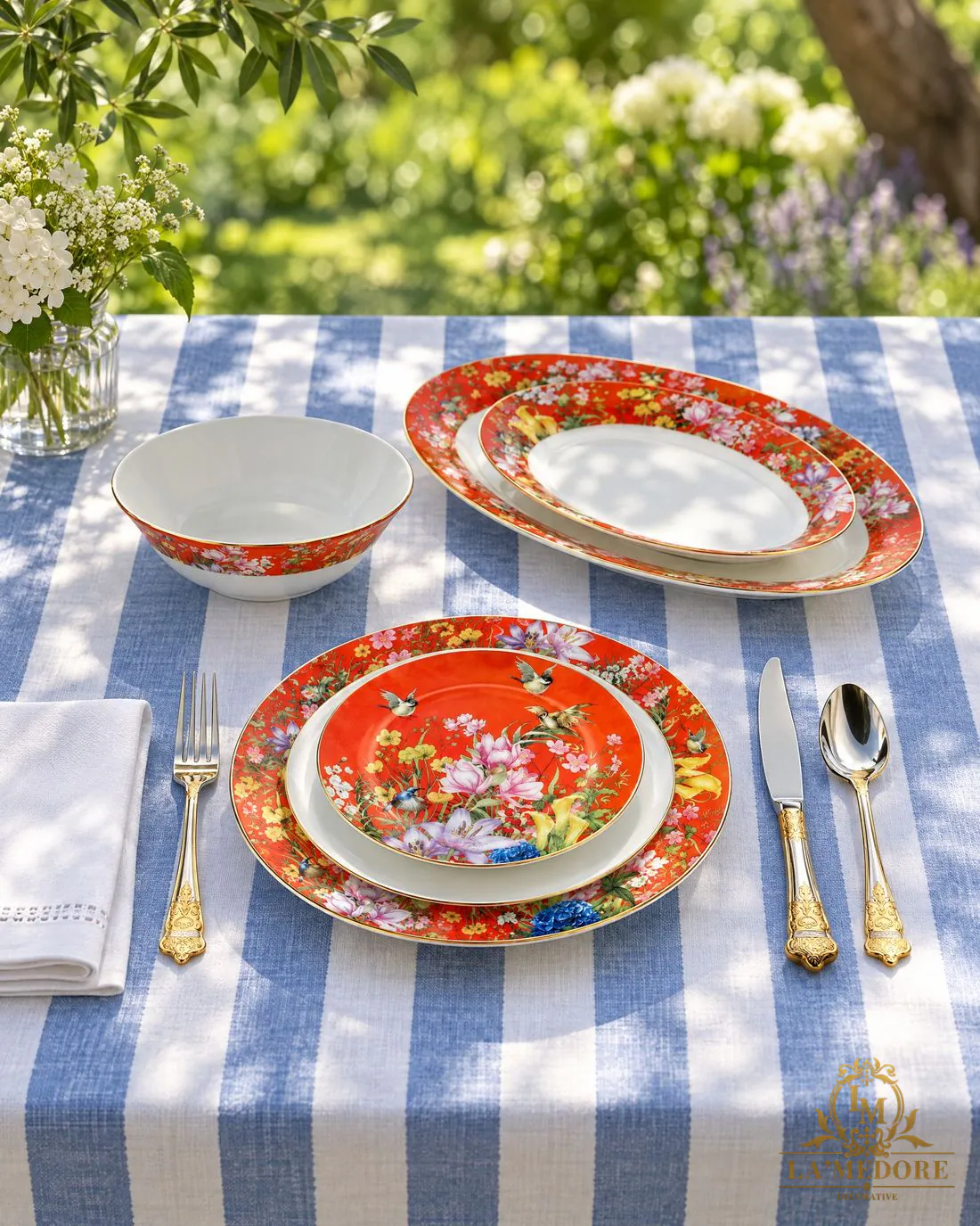 Botanica Orange 27 Parça Yemek Takımı, sofra sunumu