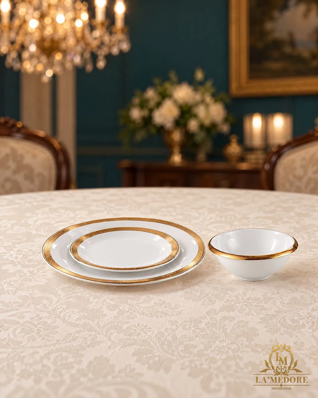 Spring Gold 62 Parça Yemek Takımı, yakın detay
