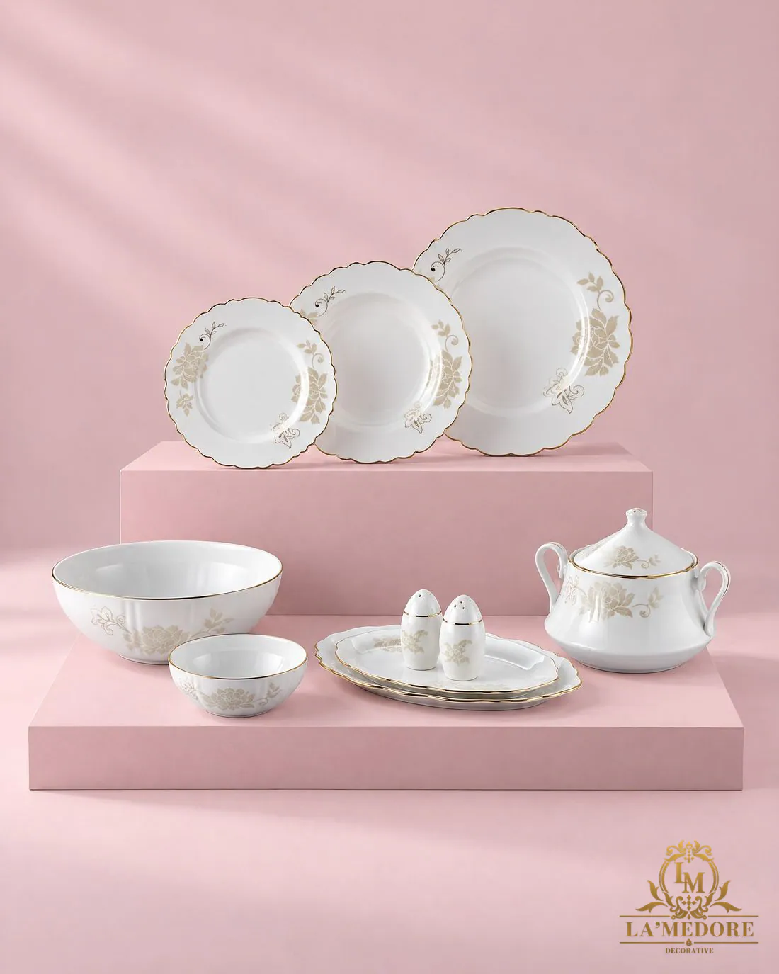 Royal Rose + Imperial Yarım Gold 12 Kişilik Sofra Seti, kapak görseli